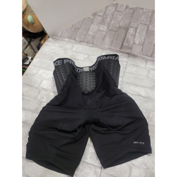 NIKE PRO COMBAT BLACK Padded Compression Shorts Basketball Men's 3XL Poly Spandx - Picture 8 of 9